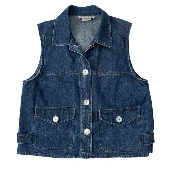 Vintage Stonebridge Blue Denim Button-down Vest Size Medium - Picture 5 of 5